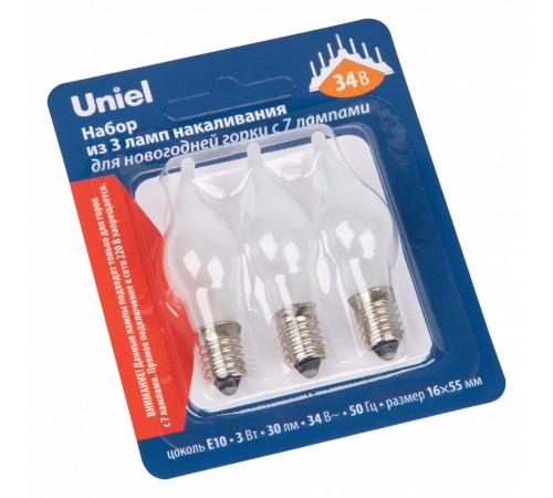 Набор из 3 ламп накаливания Uniel UL-00010987 IL-CW16