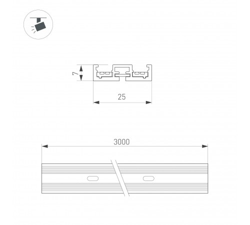 Трек накладной Arlight 044180 MAG-VIBE