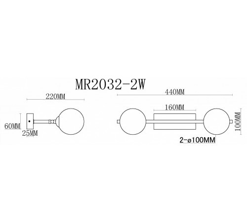 Бра MyFar MR2032-2W Valency