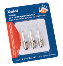 Набор из 3 ламп накаливания Uniel UL-00010986 IL-CT13