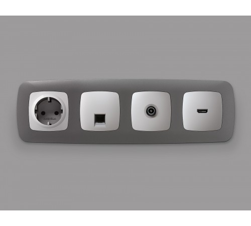 Накладка для розетки RJ-11 или RJ-45 Ambrella Volt OP4120 Quant