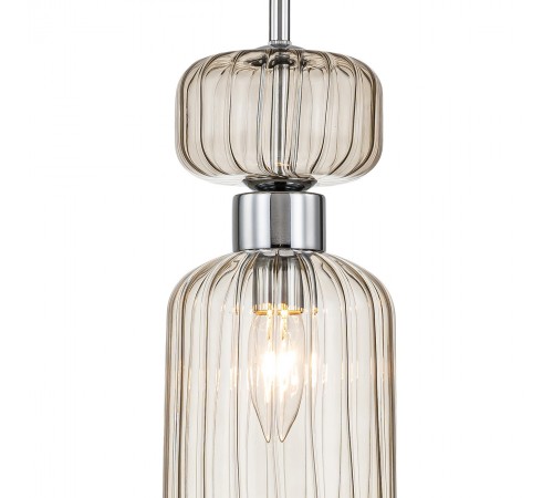 Подвесной светильник Escada 1141/1S Chrome/Beige Gloss