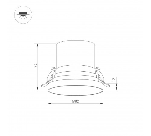Встраиваемый светильник Arlight 035445 VOLCANO