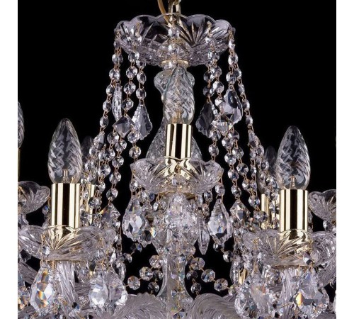 Подвесная люстра Bohemia Ivele Crystal 1413/10+5/300/G/Leafs 1413