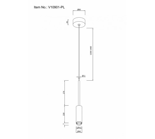 Подвесной светильник Moderli V10901-PL Rin