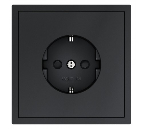 Розетка с заземлением и со шторкой, без рамки Voltum VLS040207 S70