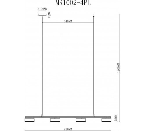 Подвесной светильник MyFar MR1002-4PL Milla
