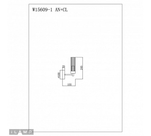 Бра iLamp W15609-1 AN+CL Evolution