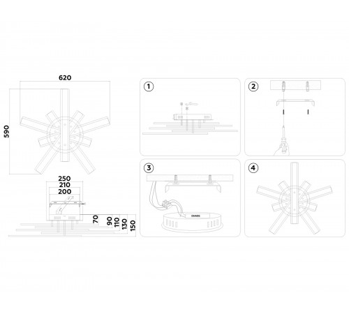 Потолочная люстра Ambrella Light FA8903 FA