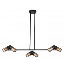 Люстра на штанге Indigo 11036/6R Black Doppio