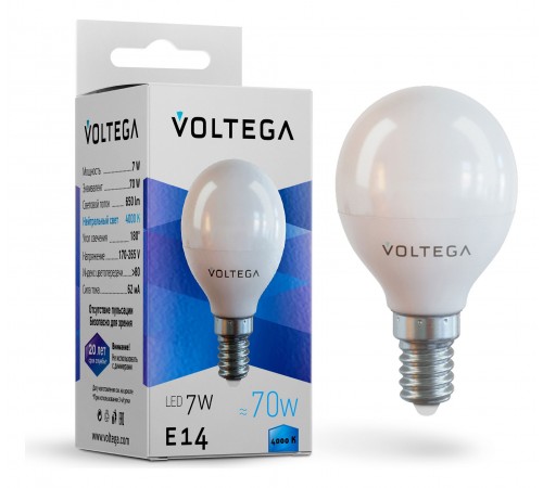 Лампа светодиодная Voltega 7055 Globe 7W
