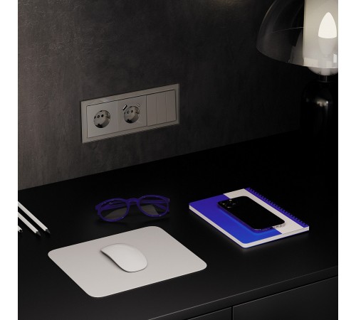 Выключатель трехклавишный без рамки Voltum VLS030104 S70