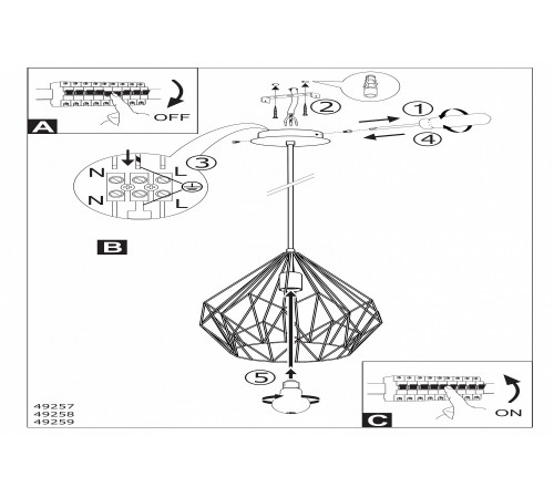 Подвесной светильник Eglo ПРОМО 49257 Carlton