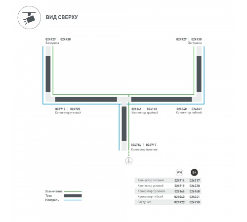 Заглушка для трека Arlight 024729 LGD-4TR