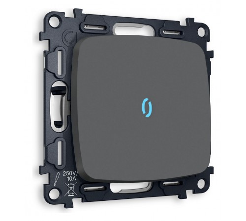 Выключатель проходной одноклавишный с подсветкой без рамки Ambrella Volt MO902040 Quant