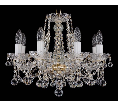Подвесная люстра Bohemia Ivele Crystal 1413/8/165/G/Balls 1413