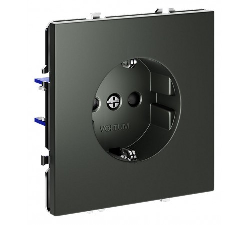 Розетка с заземлением и со шторкой, без рамки Voltum VLS040206 S70