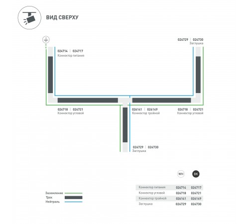 Заглушка для трека Arlight 024729 LGD-4TR