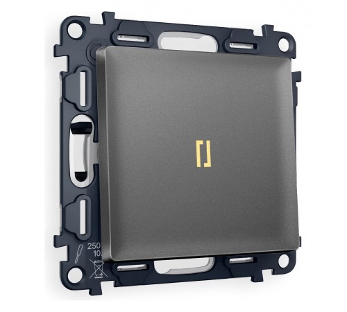 Выключатель одноклавишный с подсветкой без рамки Ambrella Volt MA652010 Quant