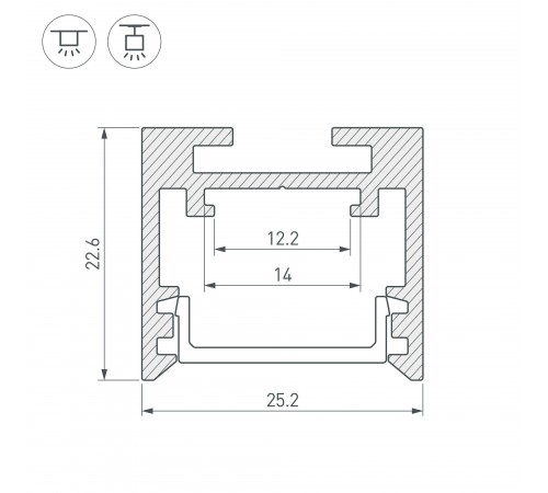 Профиль универсальный Arlight 033737 SL-LINE