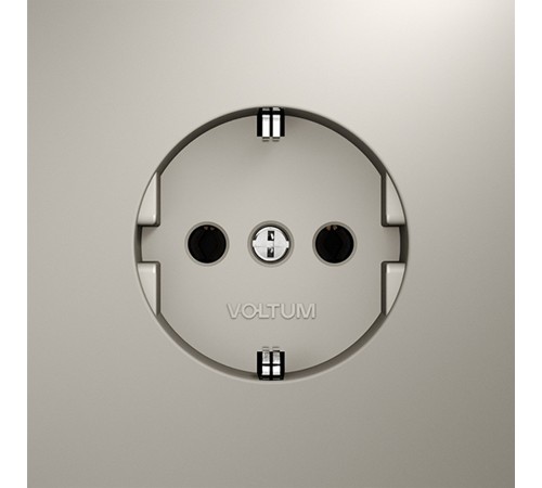 Розетка с заземлением, без рамки Voltum VLS040103 S70