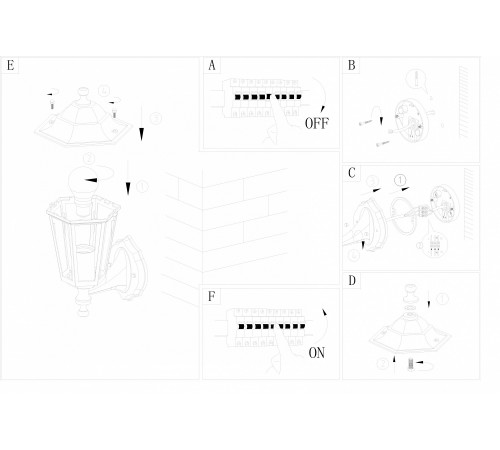 Светильник на штанге Eglo ПРОМО 22463 Laterna 5