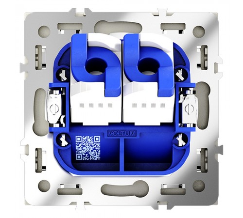 Розетка двойная Ethernet RJ-45 без рамки Voltum VLS060205 S70