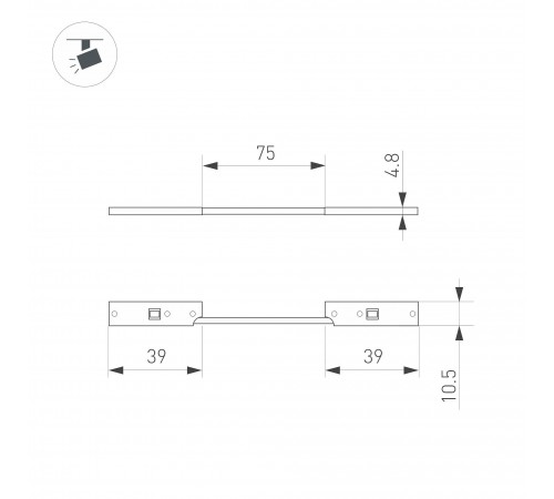 Соединитель гибкий для треков Arlight 043053 MAG-MICROCOSM