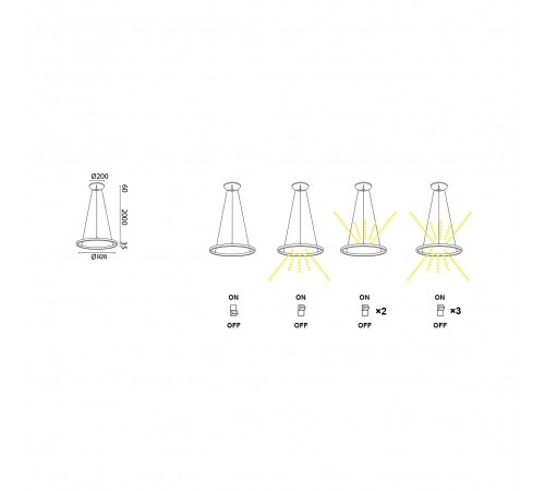 Подвесной светильник Mantra 8676 Riumar