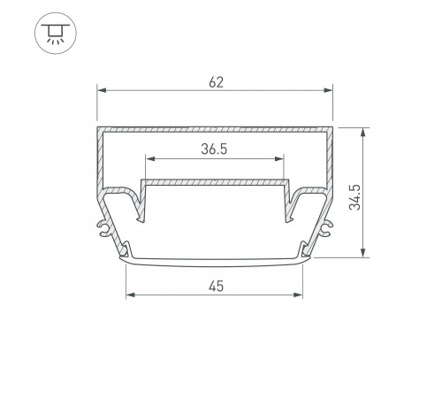Профиль накладной Arlight 040700 STRETCH