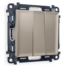 Выключатель трехклавишный без рамки Ambrella Volt MA365010 Quant