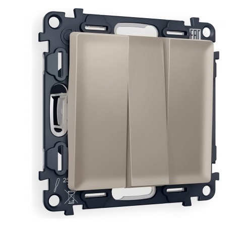 Выключатель трехклавишный без рамки Ambrella Volt MA365010 Quant