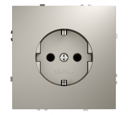 Розетка с заземлением, без рамки Voltum VLS040103 S70