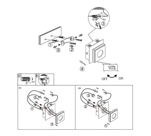 Накладной светильник Globo 49208-1 Cayman