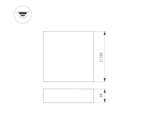 Накладной светильник Arlight 034775 QUADRO