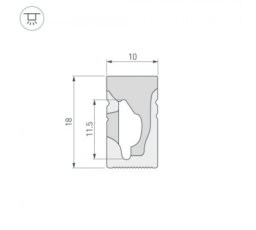 Короб накладной гибкий Arlight 040269 WPH