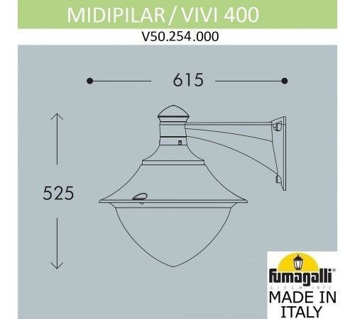 Светильник на штанге Fumagalli V50.254.000.AXH27 Vivi