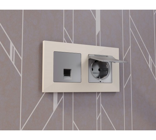 Накладка для розетки RJ-11 или RJ-45 Ambrella Volt AP5120 Quant