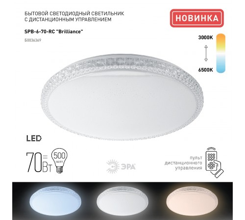 Накладной светильник Эра SPB-6 Brilliance R 70 Классик