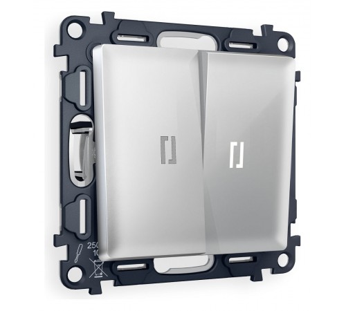 Выключатель двухклавишный с подсветкой без рамки Ambrella Volt MA404015 Quant