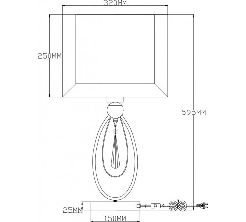 Настольная лампа декоративная Moderli V2582-1T Dark