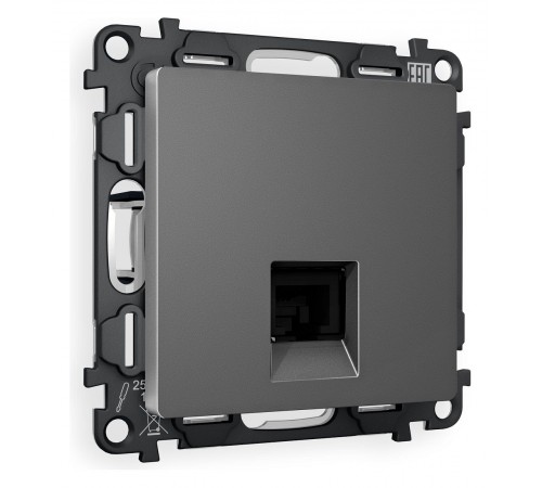 Розетка телефонная RJ-11 со штрокой, без рамки Ambrella Volt MA662030 Quant