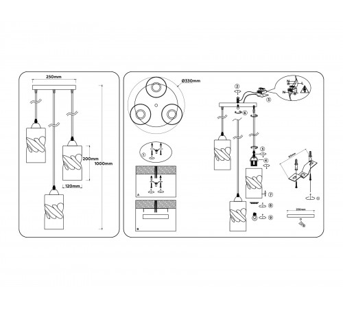 Подвесной светильник Ambrella Light TR3412 TR