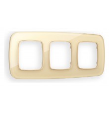 Рамка на 3 поста Ambrella Volt OF320603 Radian Стекло органическое