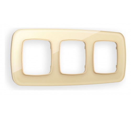 Рамка на 3 поста Ambrella Volt OF320603 Radian Стекло органическое