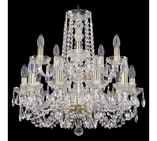 Подвесная люстра Bohemia Ivele Crystal 1402/10+5/195/2d/G 1402