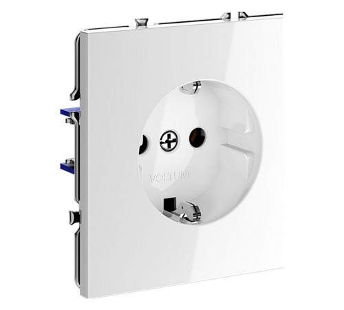 Розетка с заземлением, без рамки Voltum VLS040101 S70