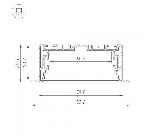 Короб встраиваемый Arlight 021178(1) S2-LINIA
