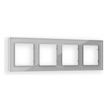 Рамка на 4 поста Ambrella Volt AF330404 Platos Стекло органическое