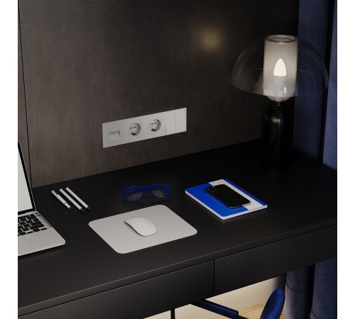 Розетка двойная Ethernet RJ-45 без рамки Voltum VLS060205 S70